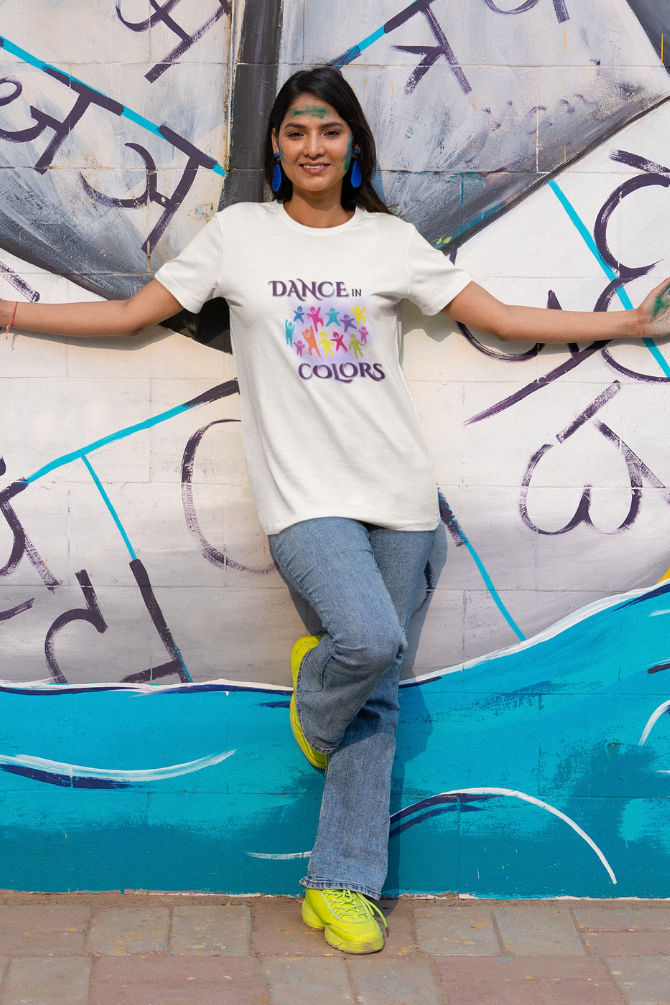 Dance In Colors. Holi T-Shirt For Women - WowWaves - 2