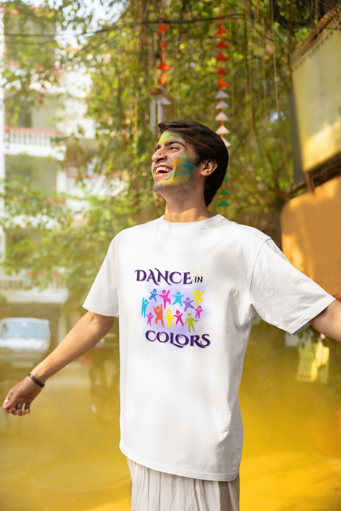 Dance In Colors. Holi T-Shirt For Men - WowWaves - 2