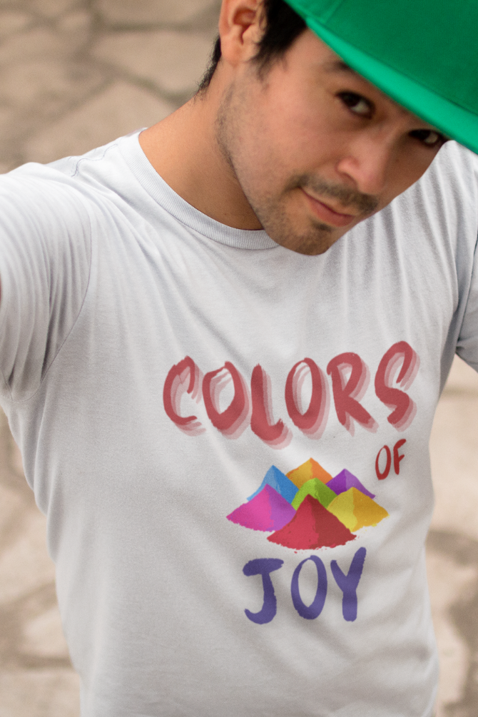 Colors Of Joy Holi T-Shirt For Men - WowWaves