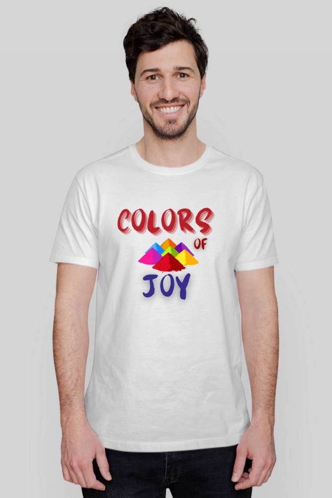 Colors Of Joy Holi T-Shirt For Men - WowWaves - 4