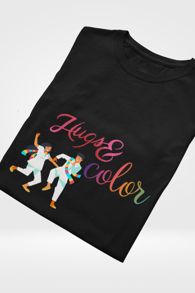 Hugs & Colors. Holi T-Shirt For Women - WowWaves - 3