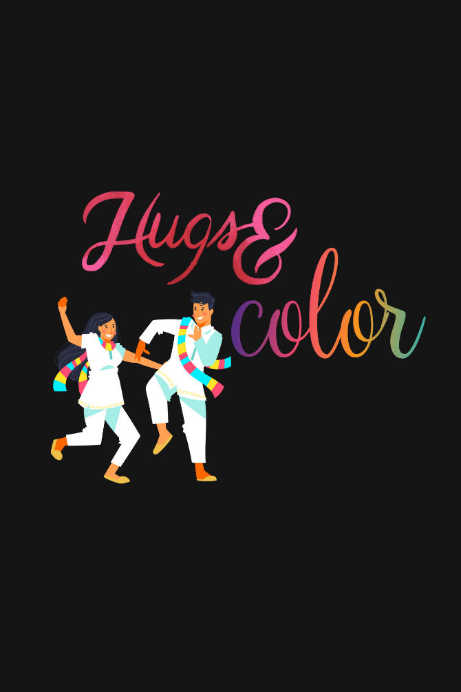 Hugs & Colors. Holi T-Shirt For Women - WowWaves - 1