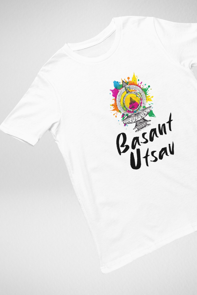 Basant Utsav Holi T-Shirt For Women - WowWaves - 5