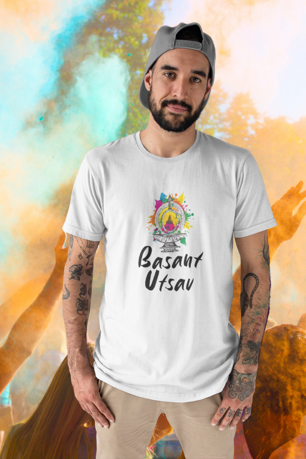 Basant Utsav Holi T-Shirt For Men - WowWaves