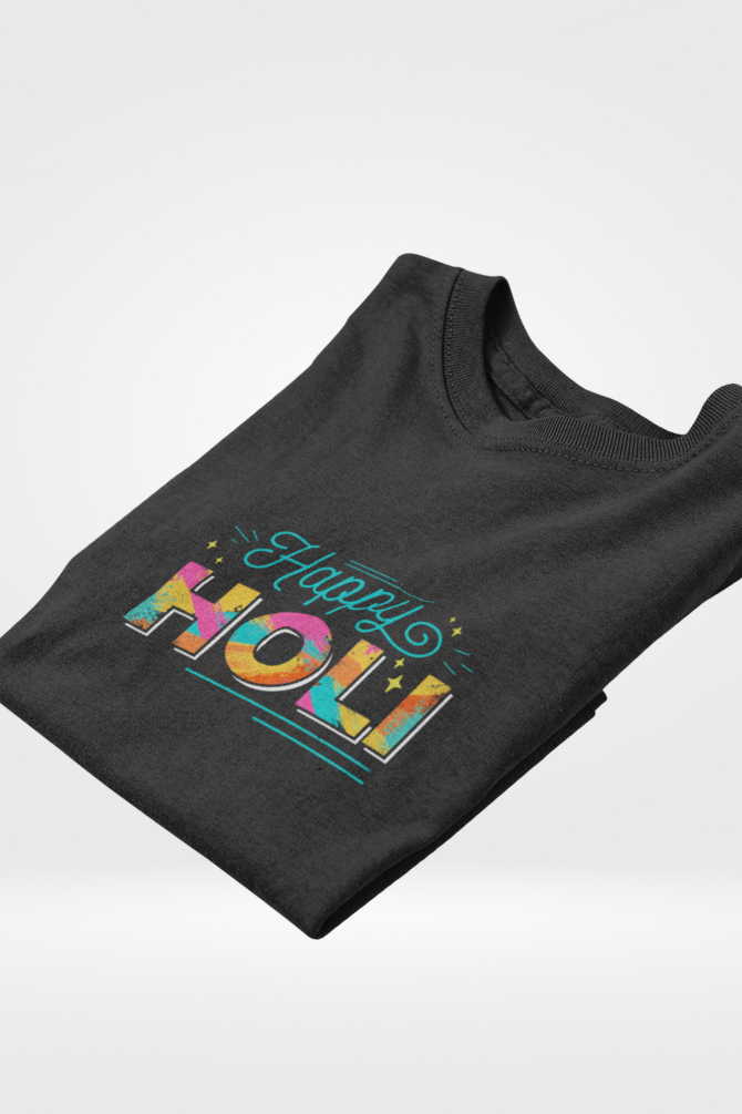 Happy Holi T-Shirt For Women - WowWaves - 3