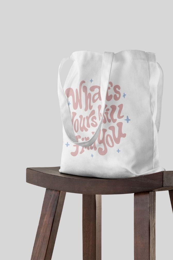 What Yours Will Find You Quote Zipper Tote Bag -3