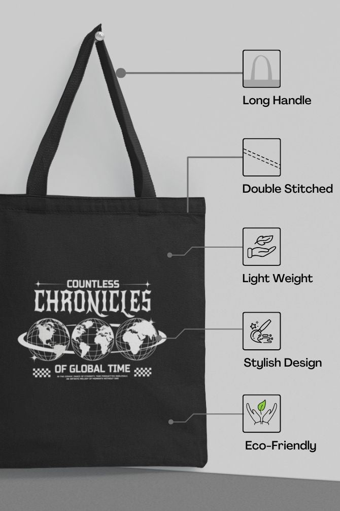 Countless Chronicles Earth Zipper Tote Bag -5