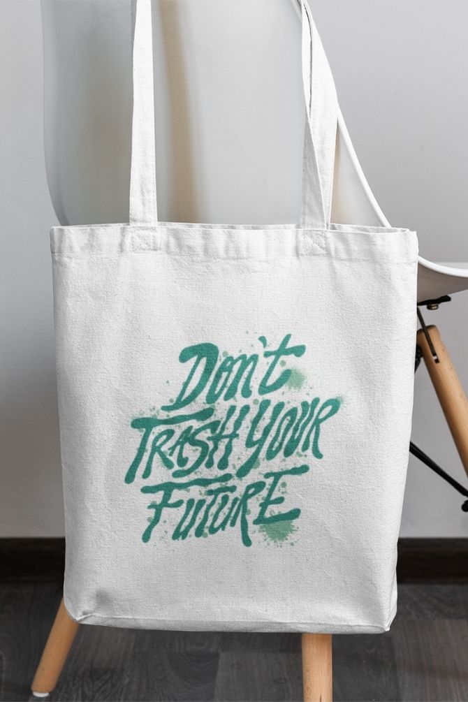 Climate Action Quote Zipper Tote Bag -2