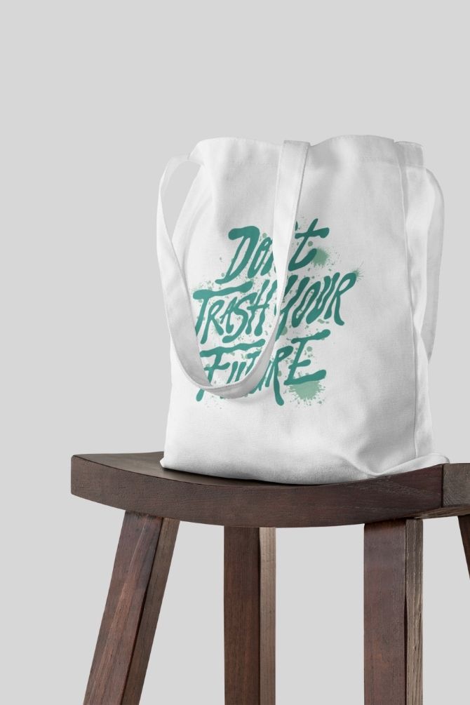 Climate Action Quote Zipper Tote Bag -3
