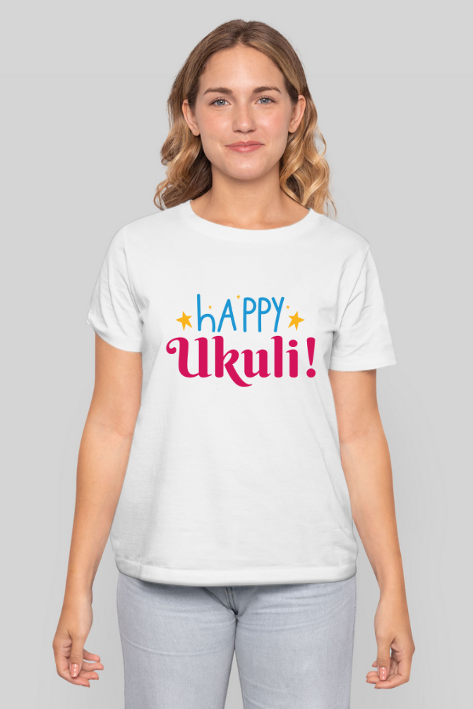 Happy Ukuli Holi T-Shirt For Women - WowWaves - 4