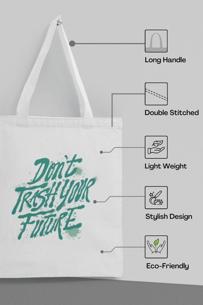 Climate Action Quote Zipper Tote Bag -5