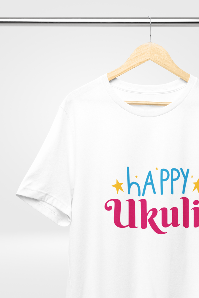 Happy Ukuli Holi T-Shirt For Women - WowWaves - 3