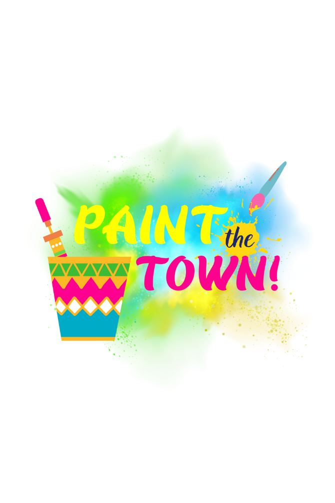 Paint The Town Holi T-Shirt For Women - WowWaves - 1