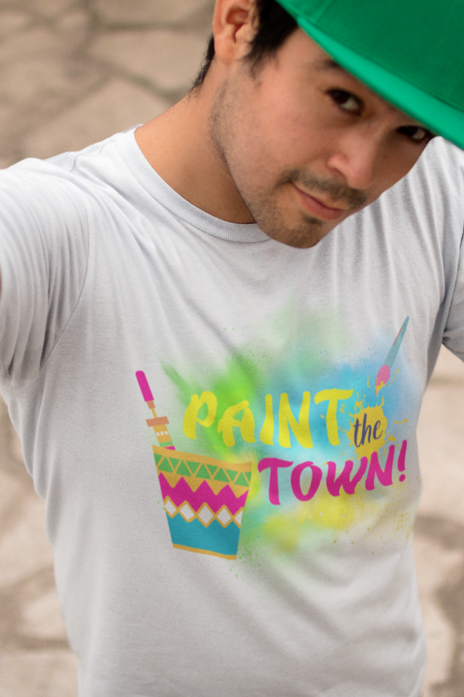 Paint The Town Holi T-Shirt For Men - WowWaves - 2