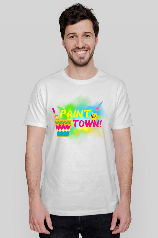 Paint The Town Holi T-Shirt For Men - WowWaves - 4