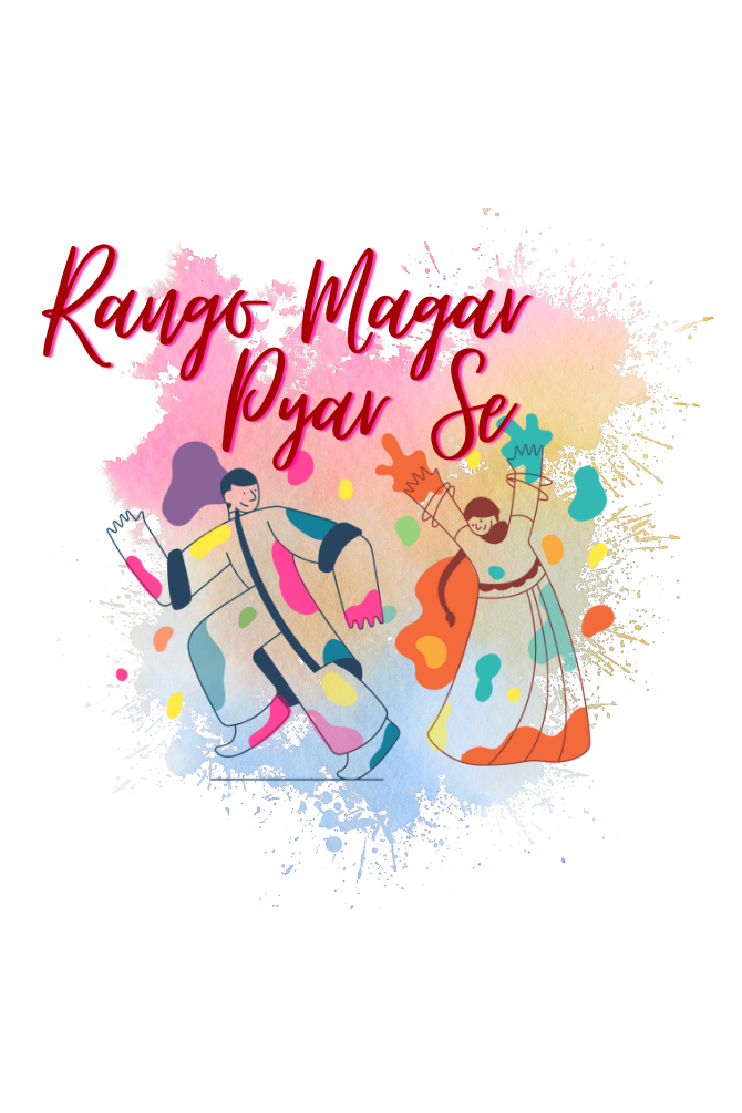 Rango Magar Pyar Se With Holi Colour T-Shirt For Men - WowWaves - 1