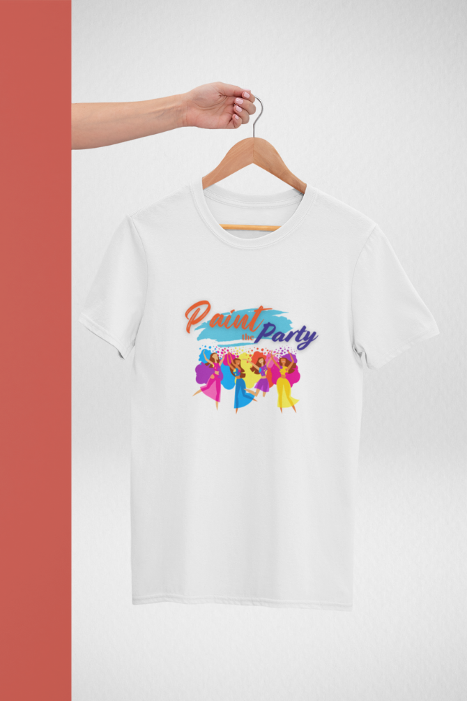 Paint The Holi Party T-Shirt For Women - WowWaves - 3