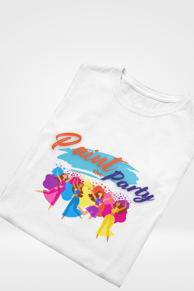 Paint The Holi Party T-Shirt For Women - WowWaves - 5