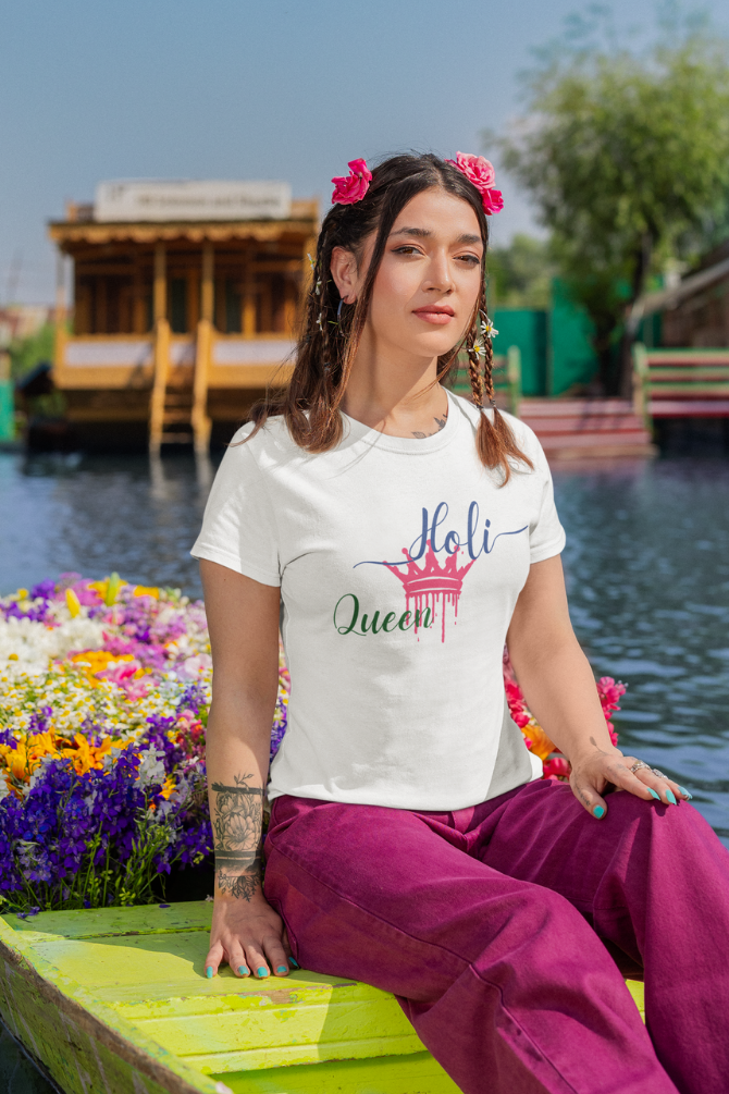 Colorful Holi Queen! T-Shirt For Women - WowWaves