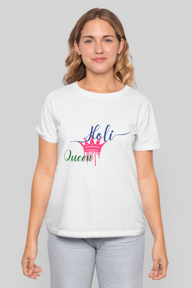 Colorful Holi Queen! T-Shirt For Women - WowWaves - 4