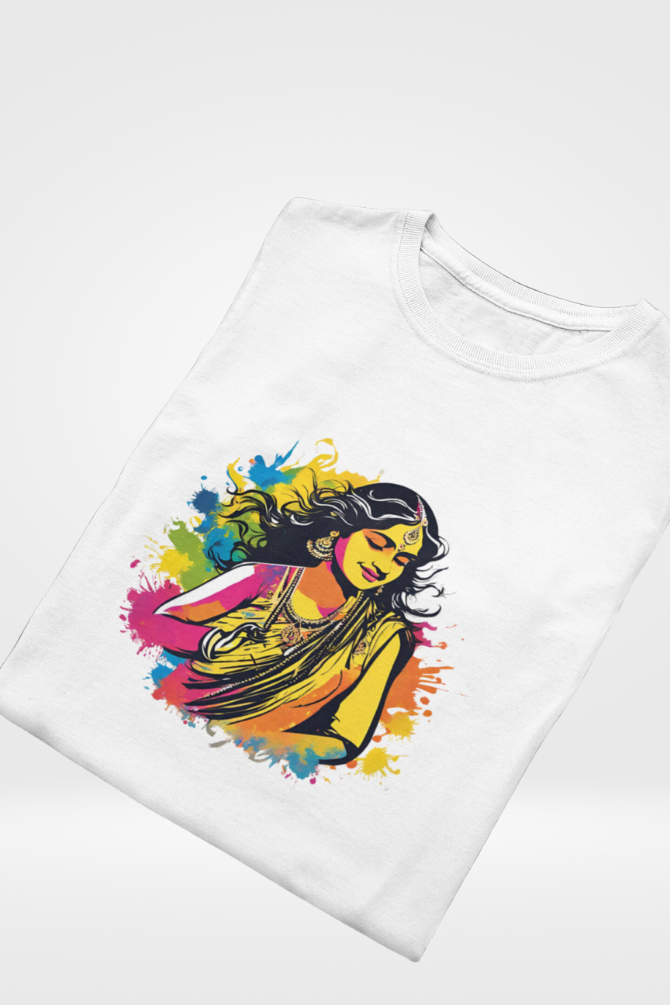 Happy Dhulandi Printed T-Shirt For Women - WowWaves - 2