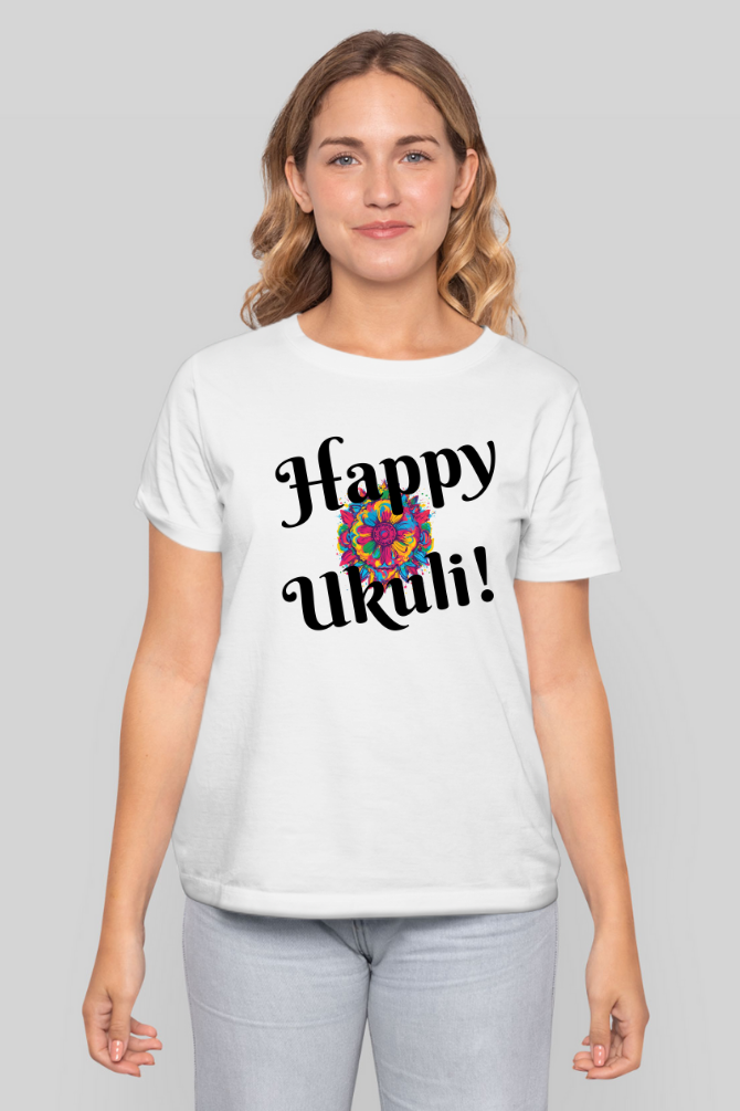Happy Ukuli Vazhthukal! T-Shirt For Women - WowWaves - 3