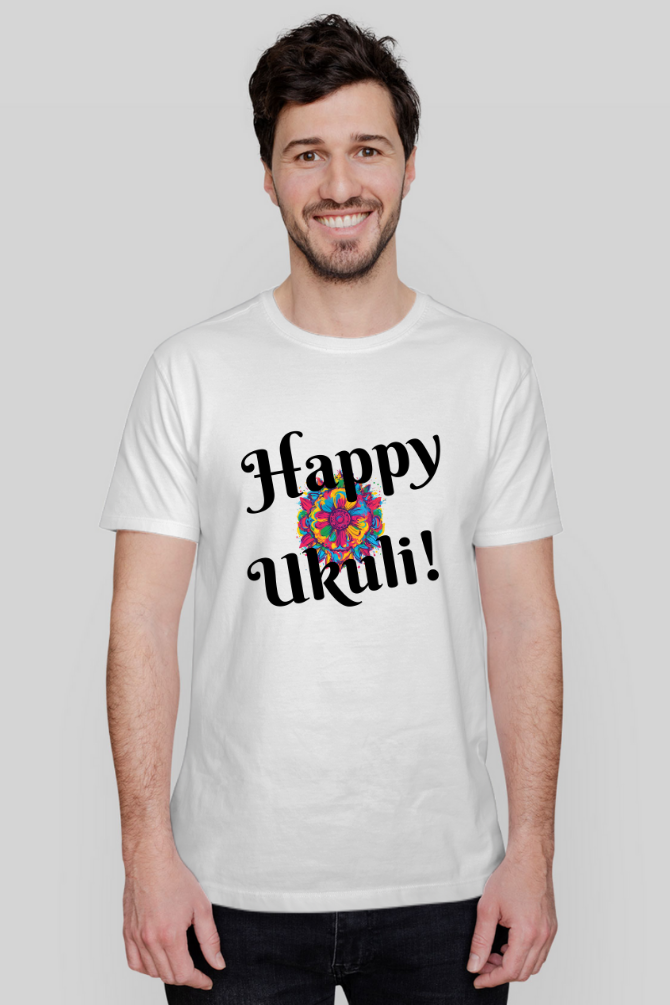 Happy Ukuli Vazhthukal! T-Shirt For Men - WowWaves - 3