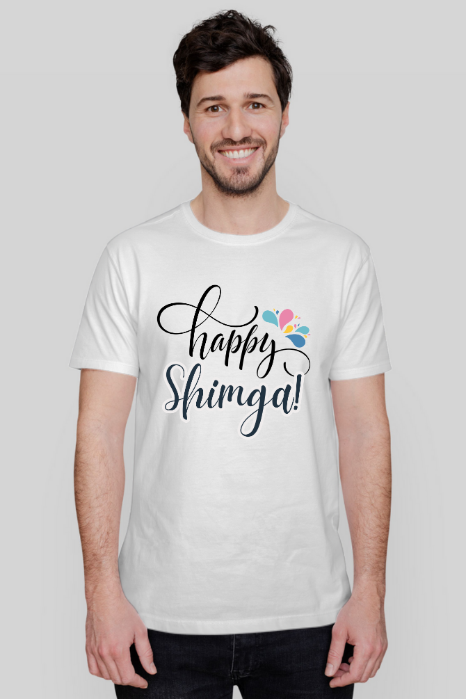 Happy Shimga Holi T-Shirt For Men - WowWaves - 3
