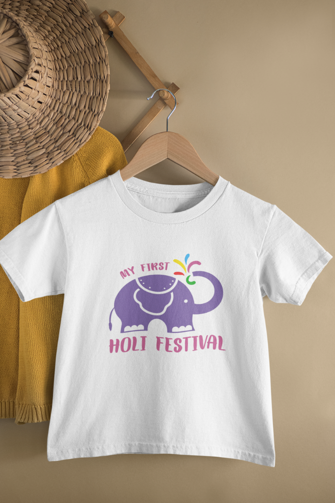 My First Holi T-Shirt For Boy - WowWaves - 3