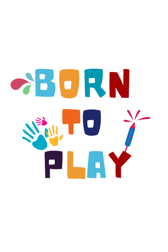 Born To Play Holi T-Shirt For Girl - WowWaves - 1