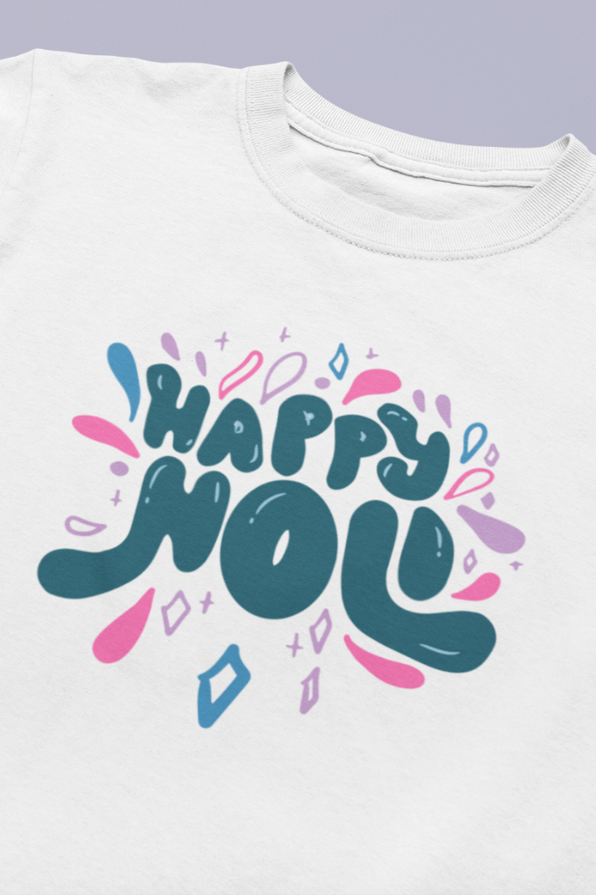 Happy Holi T-Shirt For Boy - WowWaves - 1