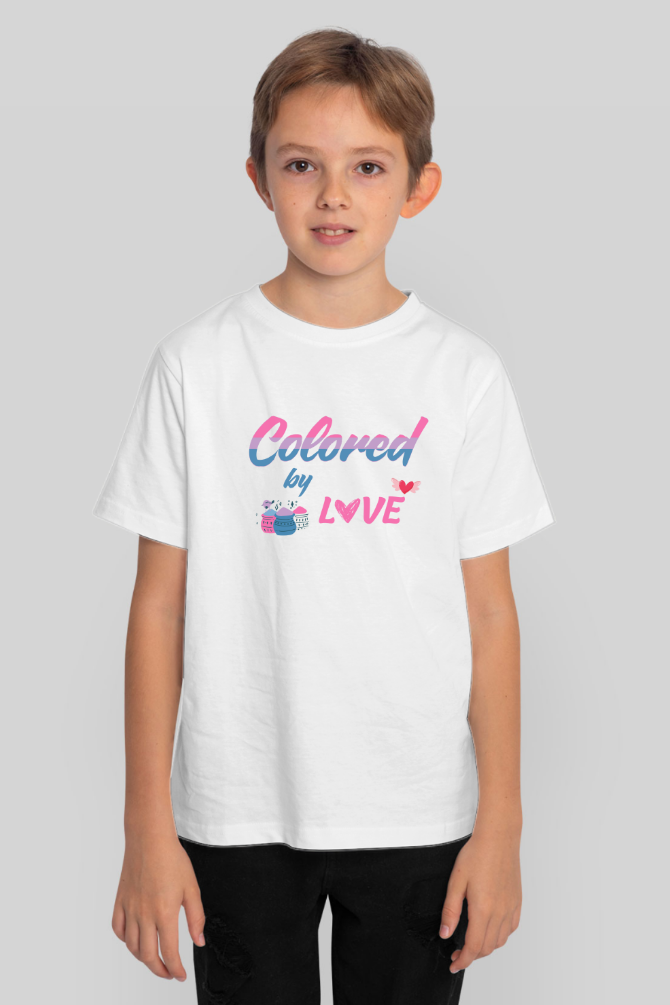Colored By Love. Holi T-Shirt For Boy - WowWaves - 2
