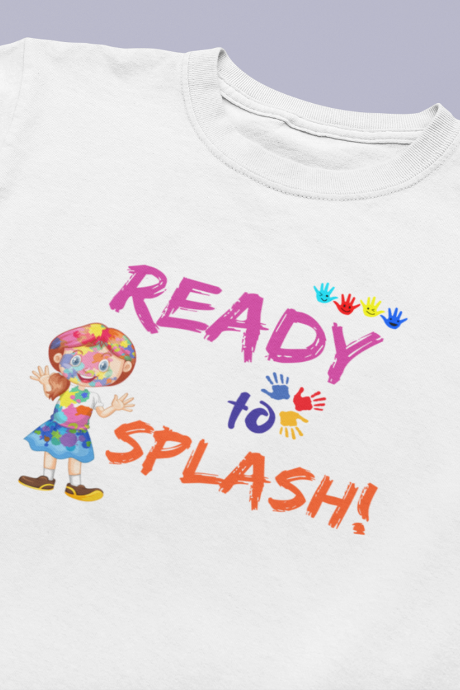 Ready To Splash! Holi T-Shirt For Boy - WowWaves - 1