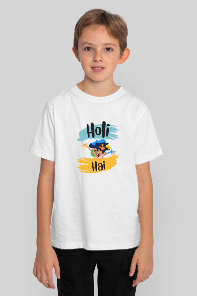 Holi Hai Printed T-Shirt For Boy - WowWaves - 3