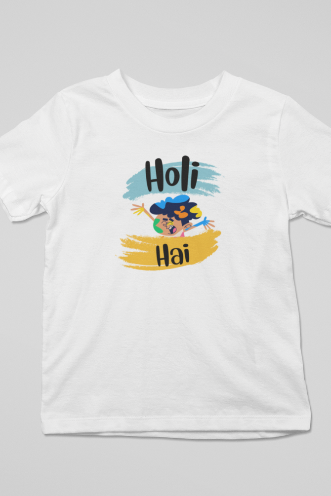 Holi Hai Printed T-Shirt For Girl - WowWaves - 2