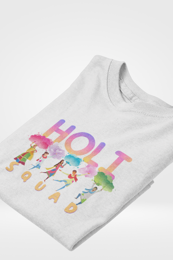 Colourful Holi Squad T-Shirt For Men - WowWaves - 4