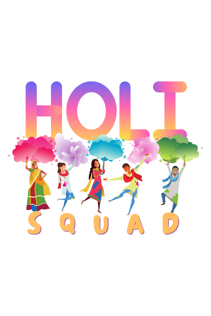 Colourful Holi Squad T-Shirt For Women - WowWaves - 1