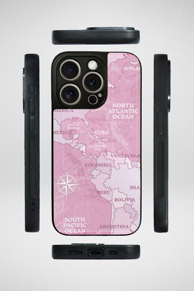Worldmap Travel Glass Mobile Case - iPhone, Samsung & OnePlus -17