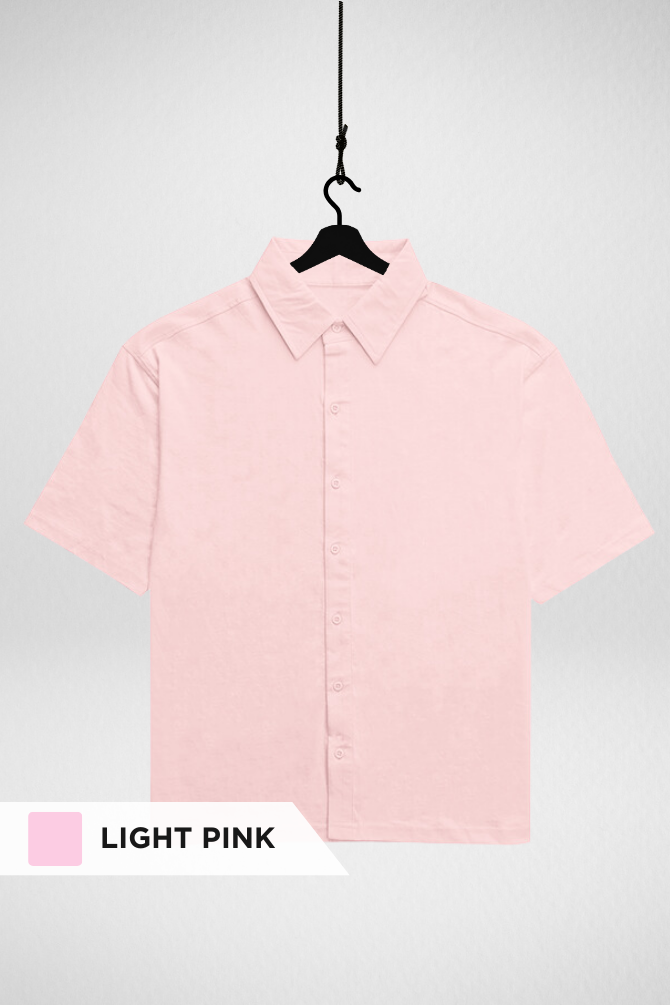 Baby Blue and Light Pink Oversized Shirts Combo - 2