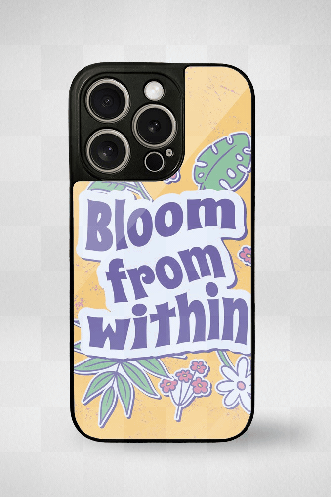 Motivational floral Glass Mobile Case - iPhone, Samsung & OnePlus -1