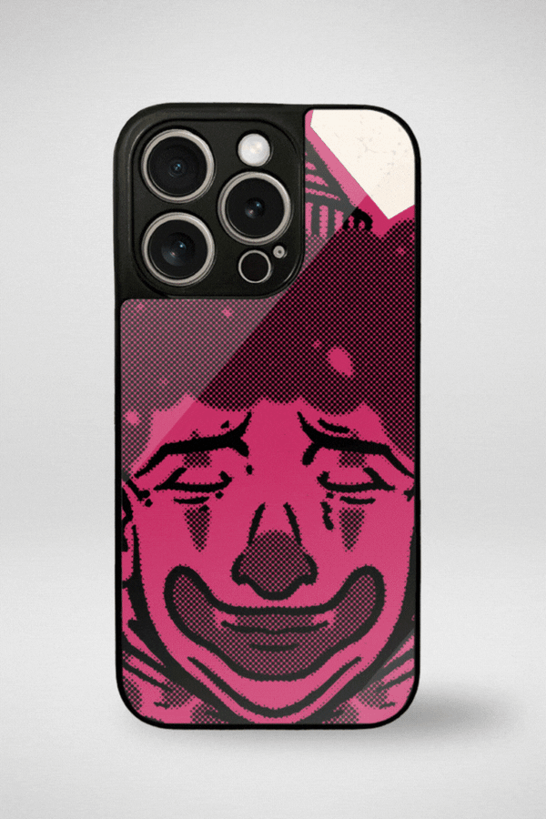 Creepy circus clown cartoon Glass Mobile Case - iPhone, Samsung & OnePlus -1