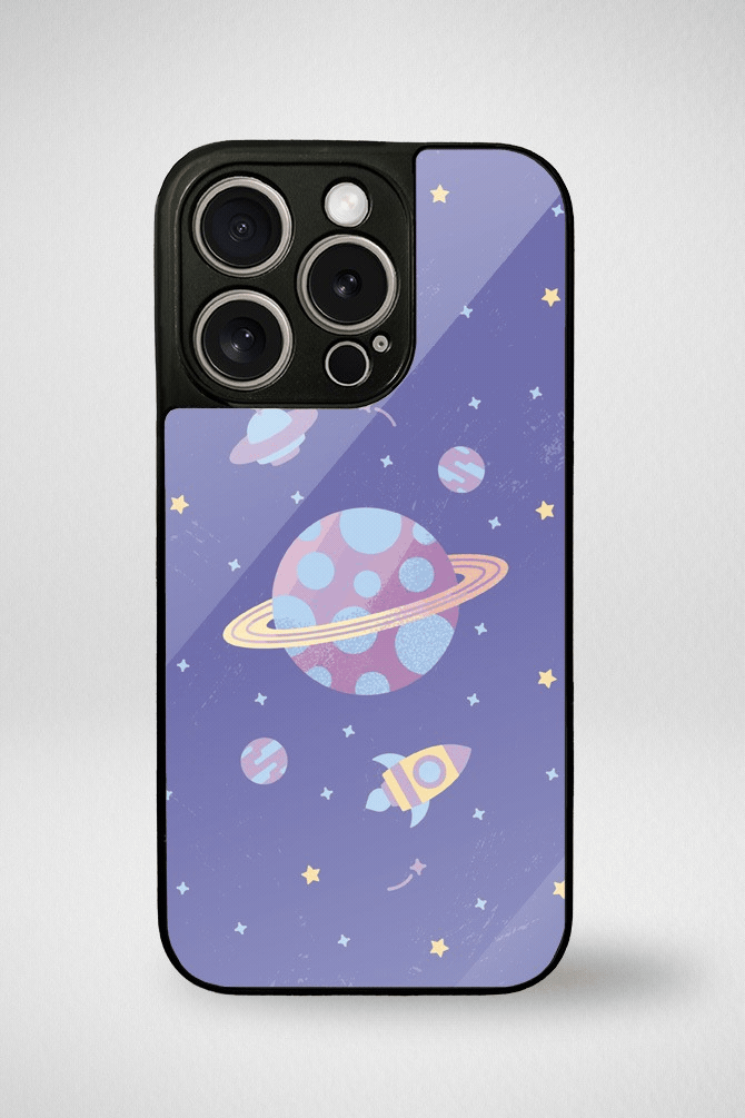 Space-themed Glass Mobile Case - iPhone, Samsung & OnePlus -1