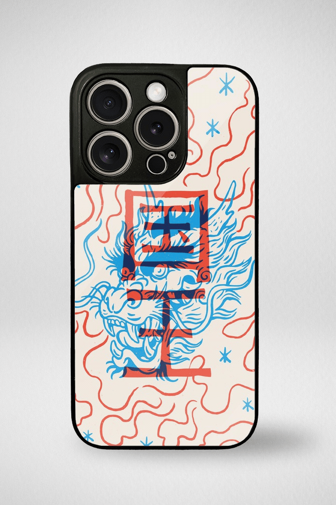 Asian dragons Glass Mobile Case - iPhone, Samsung & OnePlus -1