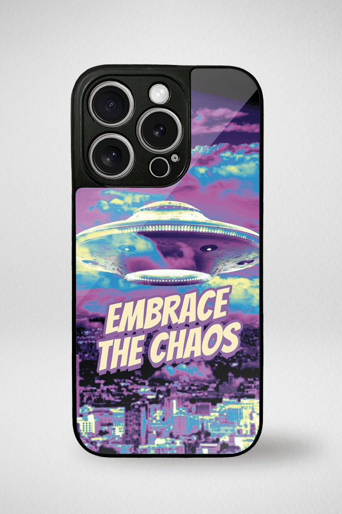 Alien spaceship flying Glass Mobile Case - iPhone, Samsung & OnePlus -1