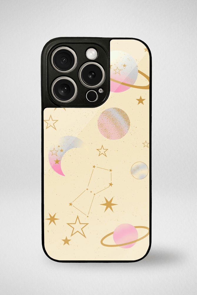 Planets and stars gradient Glass Mobile Case - iPhone, Samsung & OnePlus -1