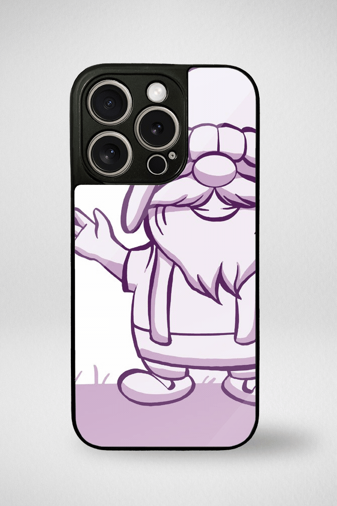 Gnome cartoon character Glass Mobile Case - iPhone, Samsung & OnePlus -1