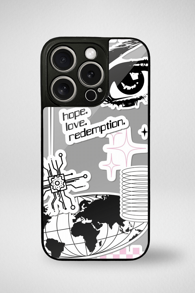 Techno whimsical artistry Glass Mobile Case - iPhone, Samsung & OnePlus -1