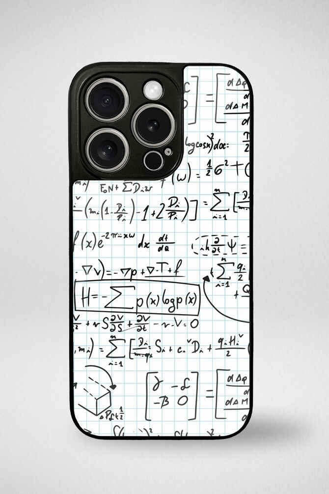 Math formulas Glass Mobile Case - iPhone, Samsung & OnePlus -1