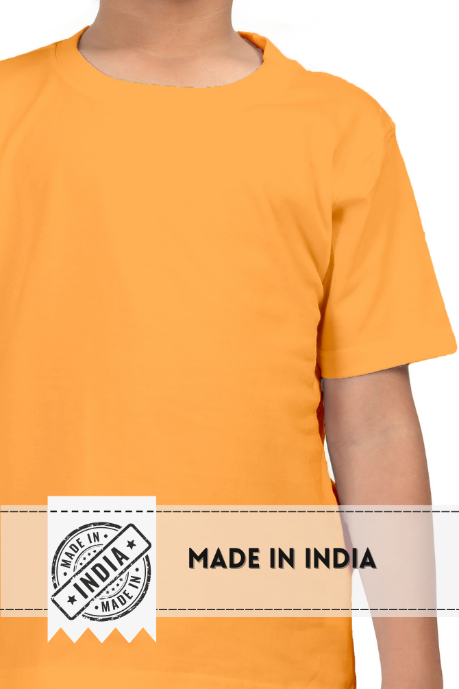 Golden Yellow T-Shirt For Boy - WowWaves - 5