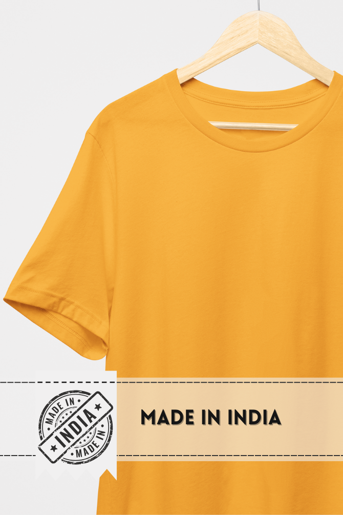 Golden Yellow Oversized T-Shirt For Women - WowWaves - 5